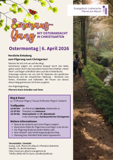 Plakat für den Emmausgang