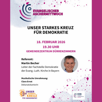 Plakat für den evangelischen Aschermittwoch