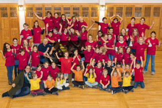 Kinder Katntorei beim Proben