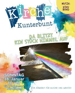 Plakat Kirche Kunterbunt 18. Januar 26