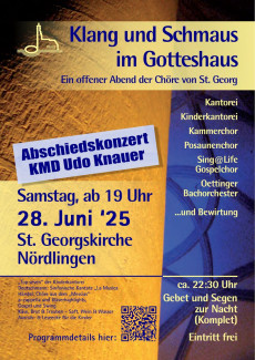 Plakat für das Abschlusskonzert von Udo Knauer