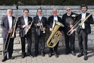 Das Ensemble Brassix mit ihren Instrumenten