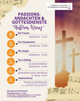 Plakat der Passionsandachten