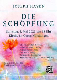 Plakat für die Schöpfung von Joseph Hayden