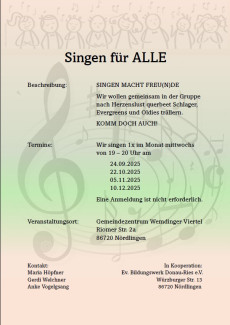 Plakat für Singen macht Freu(n)de