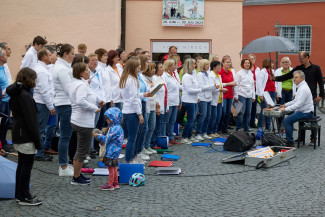 Der Gospelchor in der Fußgängerzone